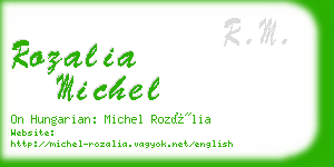 rozalia michel business card